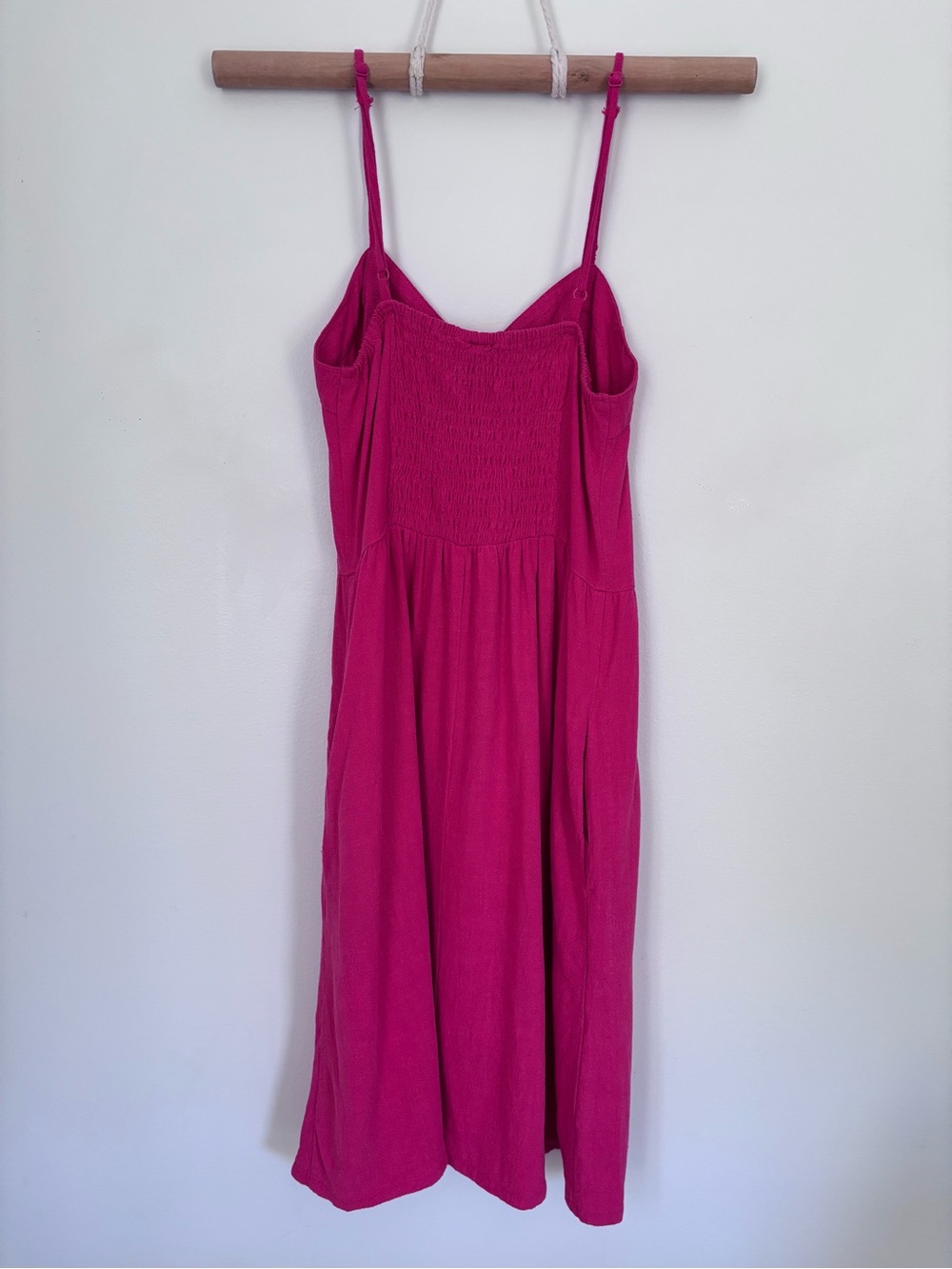 Universal Thread Raspberry button-front sundress | Small | Linen Blend - Picture 5 of 11
